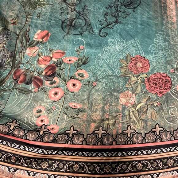 Green and pink whimsy floral dress - Picture 4 of 5